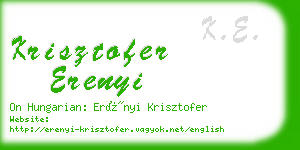 krisztofer erenyi business card